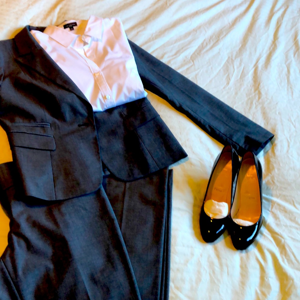 Limited Grey Pants Suit and White Top